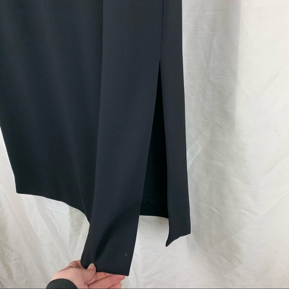 Vintage Holt Renfrew Maxi Length Pencil Skirt with Leg Slit in Black - Picture 3 of 6